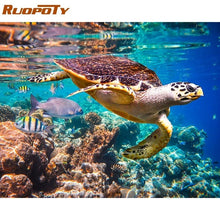 Load image into Gallery viewer, 60x75cm Frame Turtle Diy Painting Decors