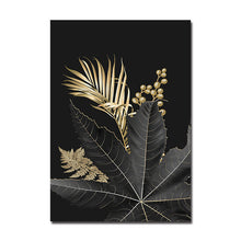 Load image into Gallery viewer, Abstract Golden Leaves Canvas