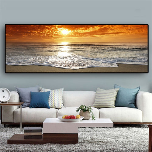 Sunset Natural Beach Landscape Poster