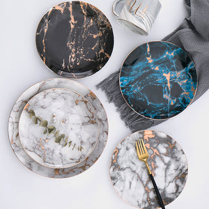 Parisian Marble Dinner Plates