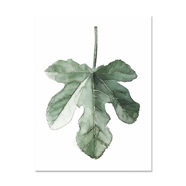 Tropical Plant Leaves Canvas