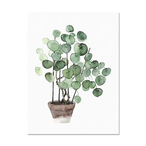 Tropical Plant Leaves Canvas